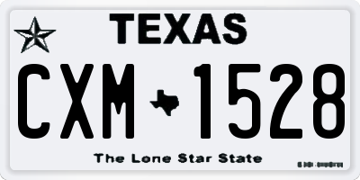 TX license plate CXM1528