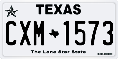 TX license plate CXM1573