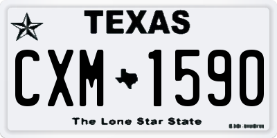 TX license plate CXM1590