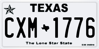 TX license plate CXM1776
