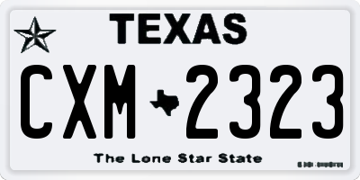 TX license plate CXM2323
