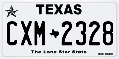 TX license plate CXM2328