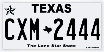 TX license plate CXM2444