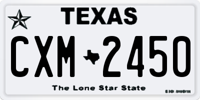 TX license plate CXM2450