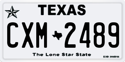 TX license plate CXM2489