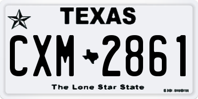 TX license plate CXM2861