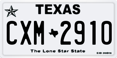 TX license plate CXM2910