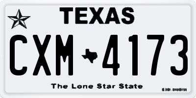 TX license plate CXM4173