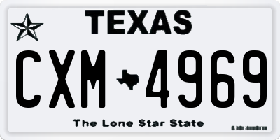 TX license plate CXM4969