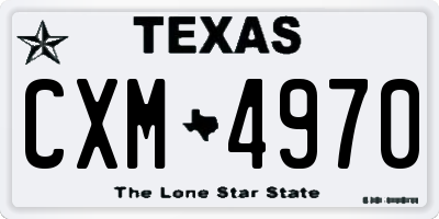 TX license plate CXM4970