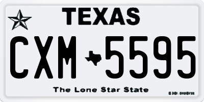 TX license plate CXM5595