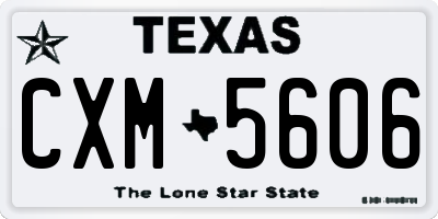 TX license plate CXM5606