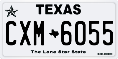 TX license plate CXM6055