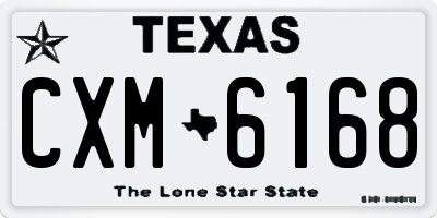 TX license plate CXM6168