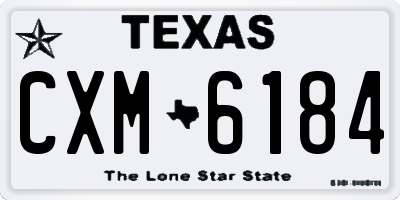TX license plate CXM6184