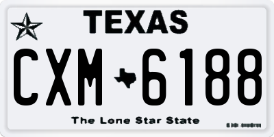 TX license plate CXM6188