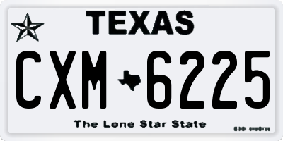 TX license plate CXM6225