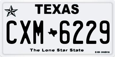TX license plate CXM6229