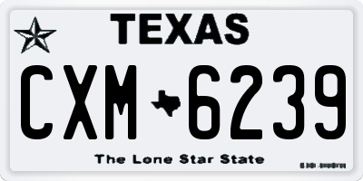 TX license plate CXM6239