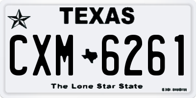 TX license plate CXM6261