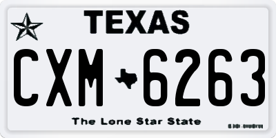 TX license plate CXM6263