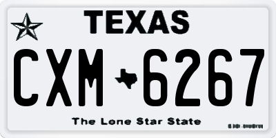 TX license plate CXM6267