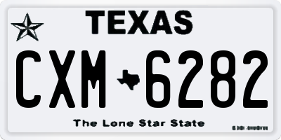 TX license plate CXM6282
