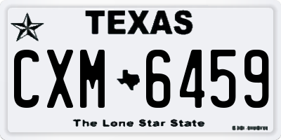 TX license plate CXM6459