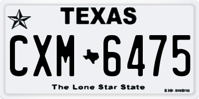 TX license plate CXM6475