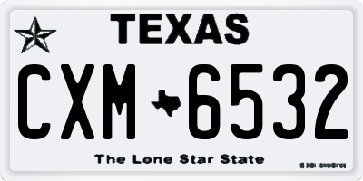 TX license plate CXM6532