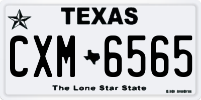 TX license plate CXM6565