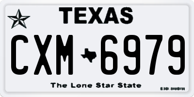 TX license plate CXM6979