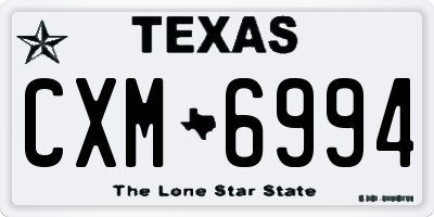 TX license plate CXM6994