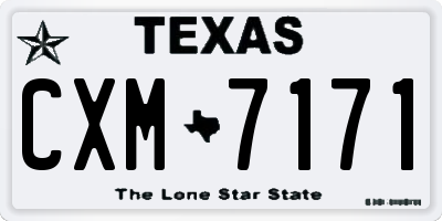 TX license plate CXM7171