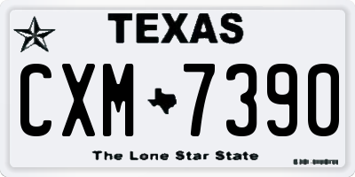 TX license plate CXM7390