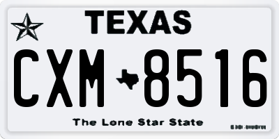 TX license plate CXM8516