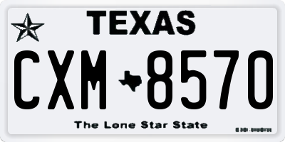 TX license plate CXM8570