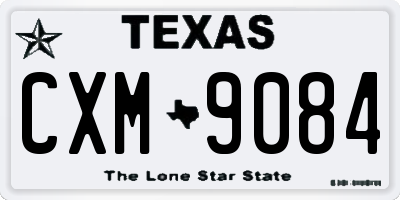 TX license plate CXM9084