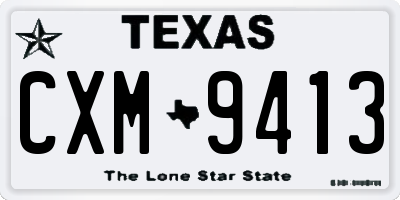 TX license plate CXM9413