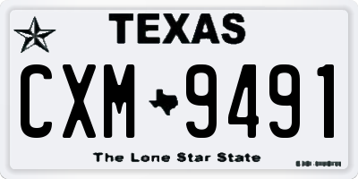 TX license plate CXM9491
