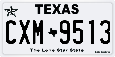 TX license plate CXM9513