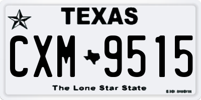 TX license plate CXM9515