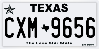 TX license plate CXM9656