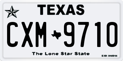 TX license plate CXM9710