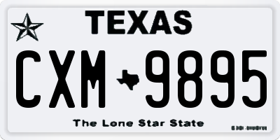 TX license plate CXM9895