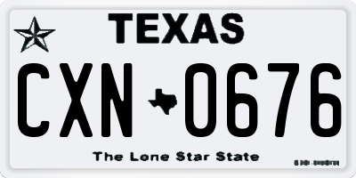 TX license plate CXN0676