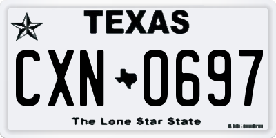 TX license plate CXN0697