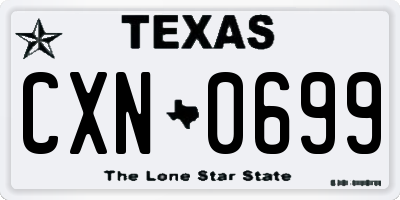 TX license plate CXN0699