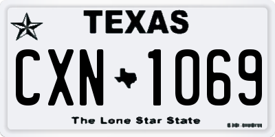 TX license plate CXN1069