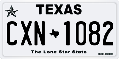TX license plate CXN1082
